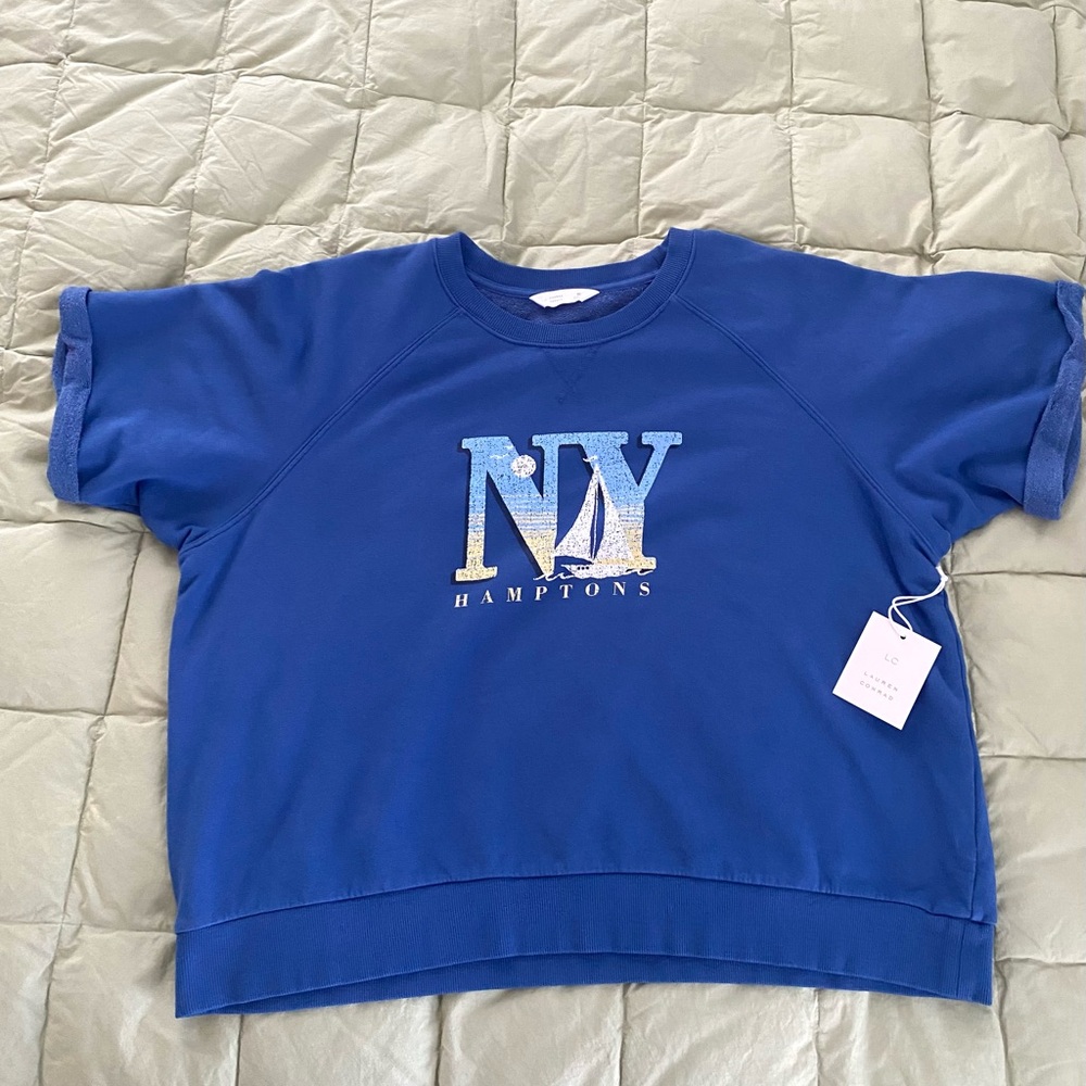 LC Lauren Conrad Blue NY Hamptons Sweatshirt